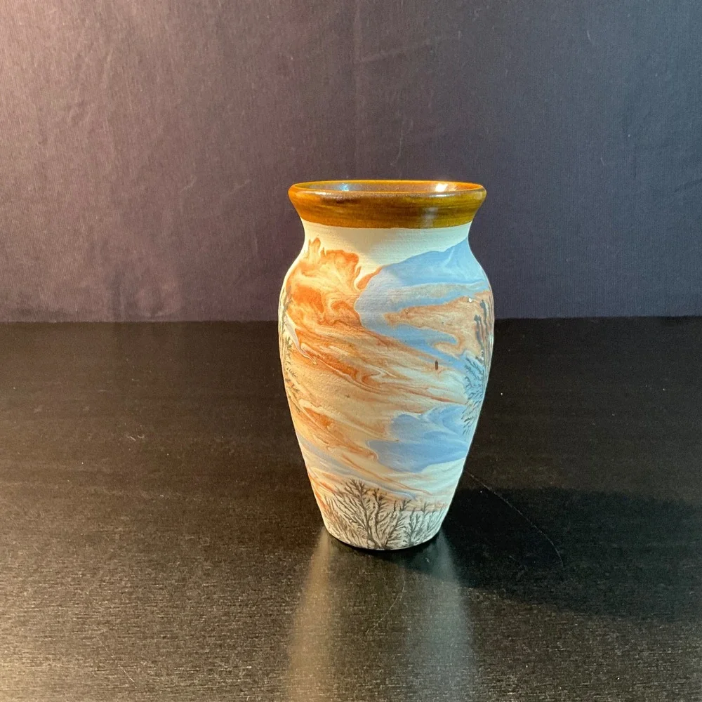 Sevierville‎ Pottery Tennessee Vase Art Pottery Landscape Decor Handmade